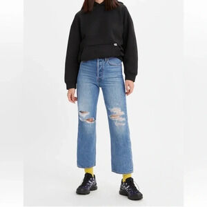 Levi's Ribcage Straight Ankle Medium Wash Size 28x27